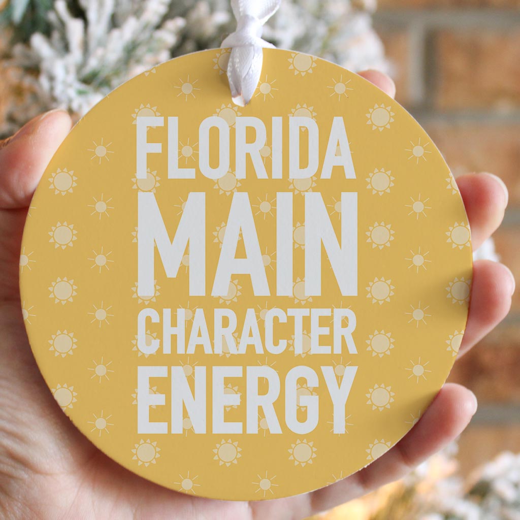 Florida Main Character Energy | Wood Ornament | Eaches | Min 6