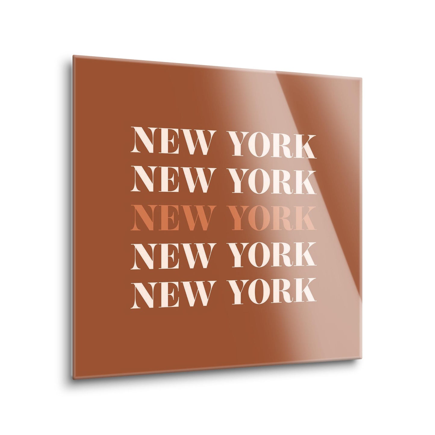 Modern Minimalist New York Repeated Dark | Hi-Def Glass Art | Eaches | Min 1