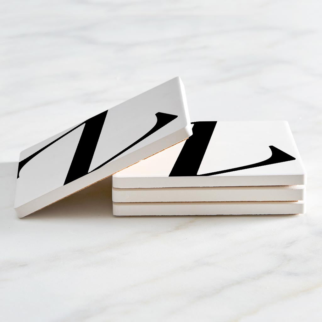 Minimal Monogram Z | Absorbent Coasters | Set of 4 | Min 2