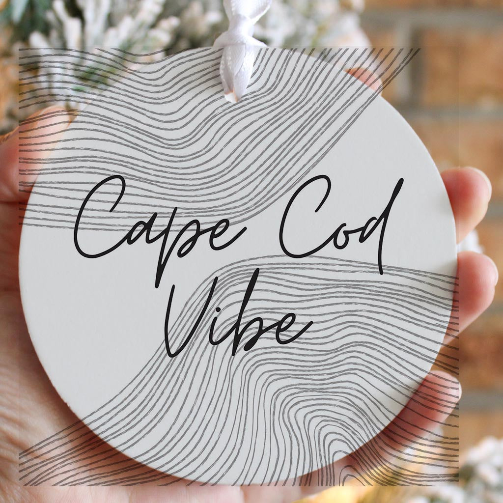 Minimalistic B&W Cape Cod Vibe | Wood Ornament | Eaches | Min 6