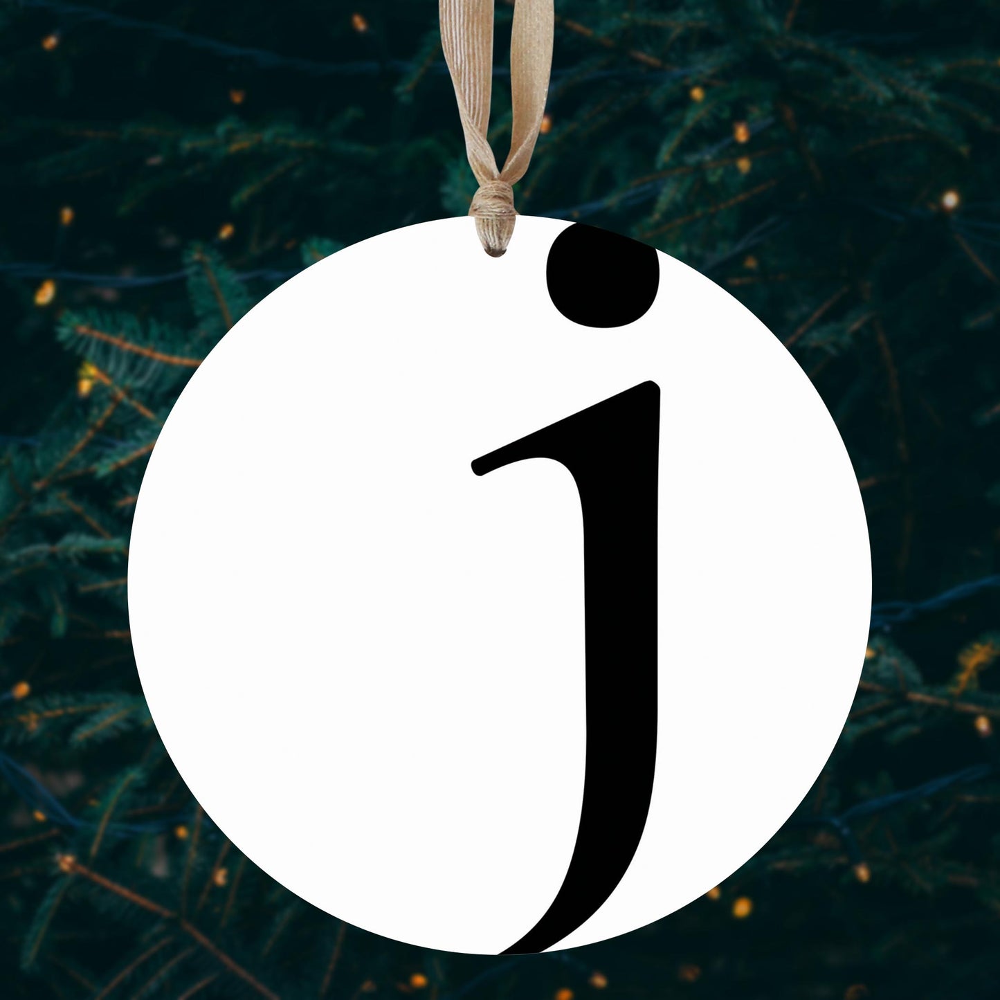 Minimalist Monogram J | Wood Ornament | Eaches | Min 1