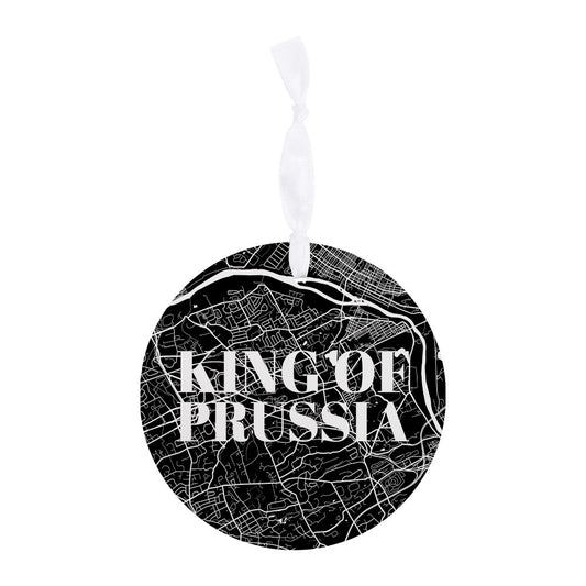 Minimalistic B&W Pennsylvania King Of Prussia Map | Wood Ornament | Eaches | Min 6