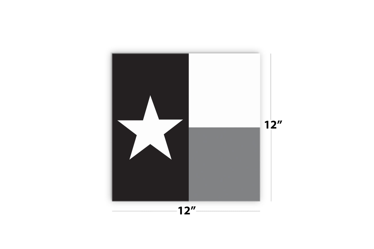 Minimalistic B&W Texas State Flag | Wood Sign | Eaches | Min 2