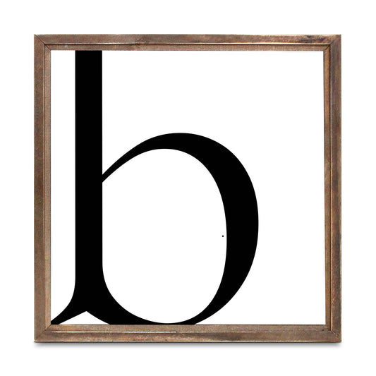 Minimal Monogram B | Wood Sign | Eaches | Min 1