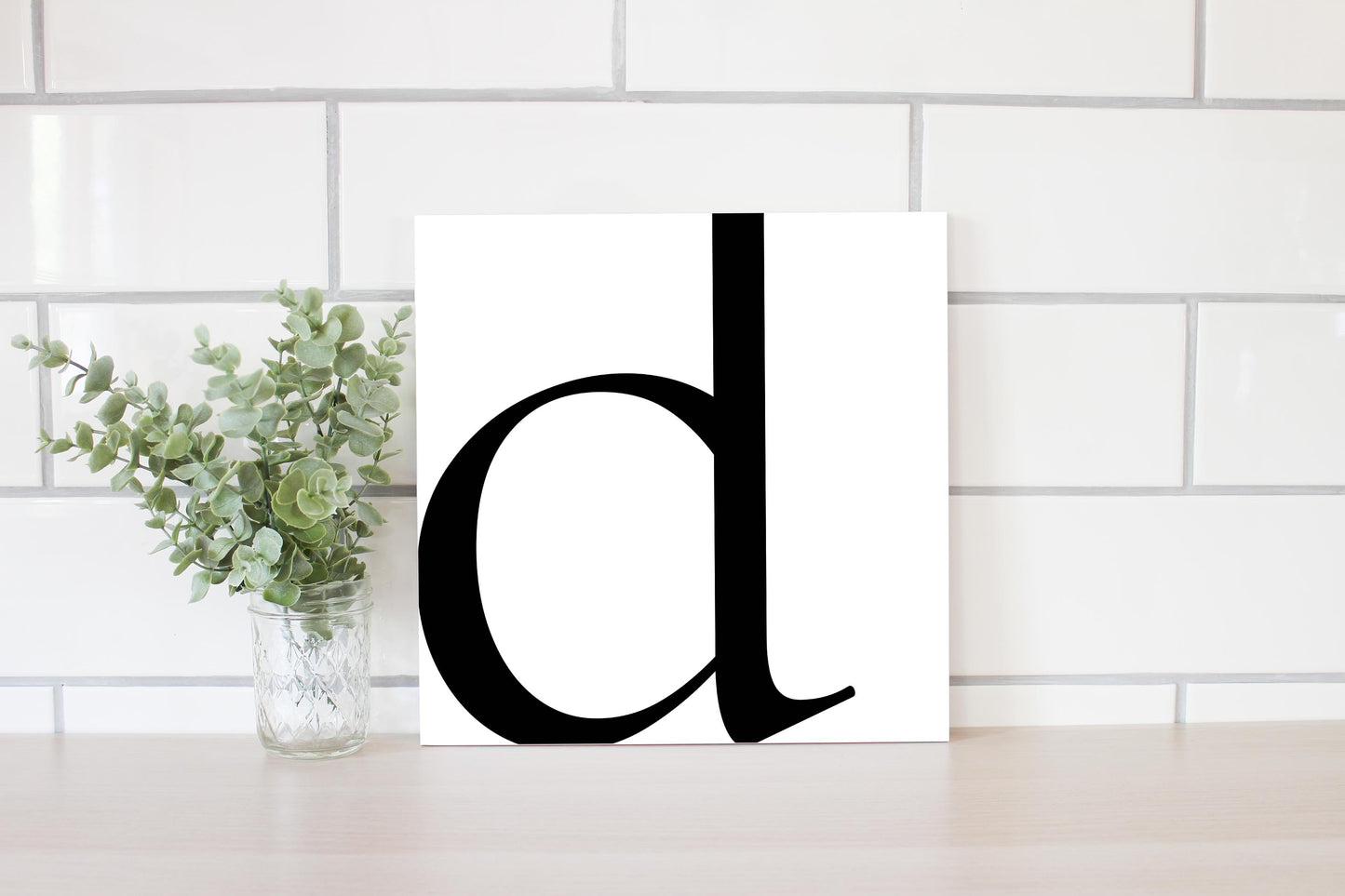 Minimal Monogram D | Wood Sign | Eaches | Min 2