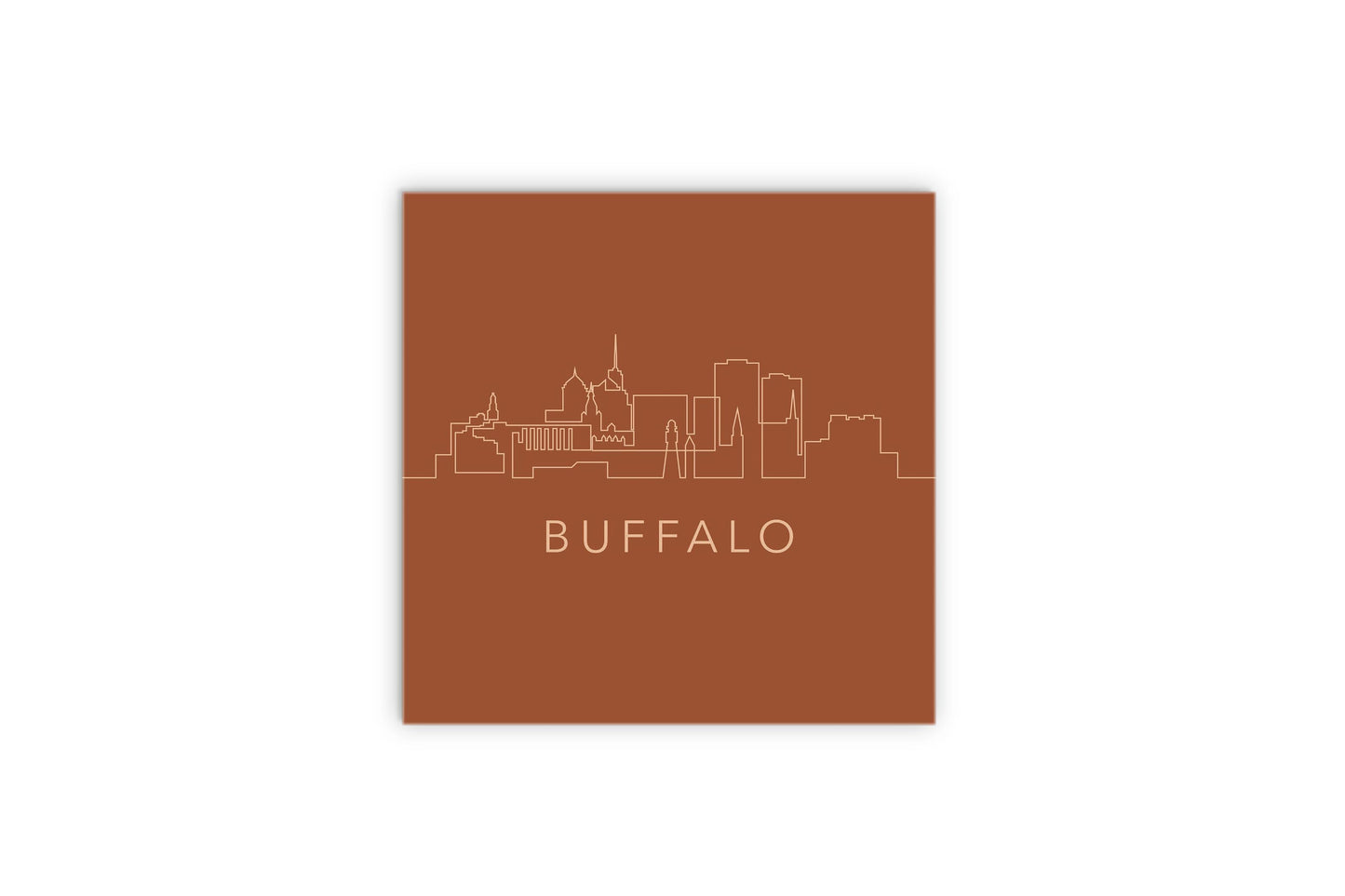 Modern Minimalist New York Buffalo Skyline | Wood Sign | Eaches | Min 2