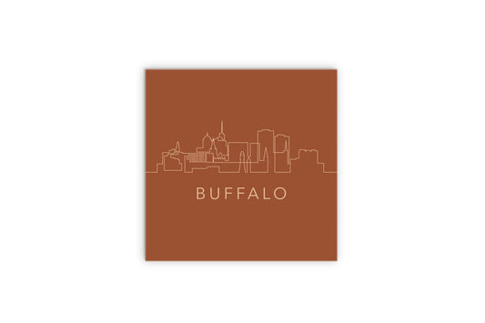 Modern Minimalist New York Buffalo Skyline | Wood Sign | Eaches | Min 2