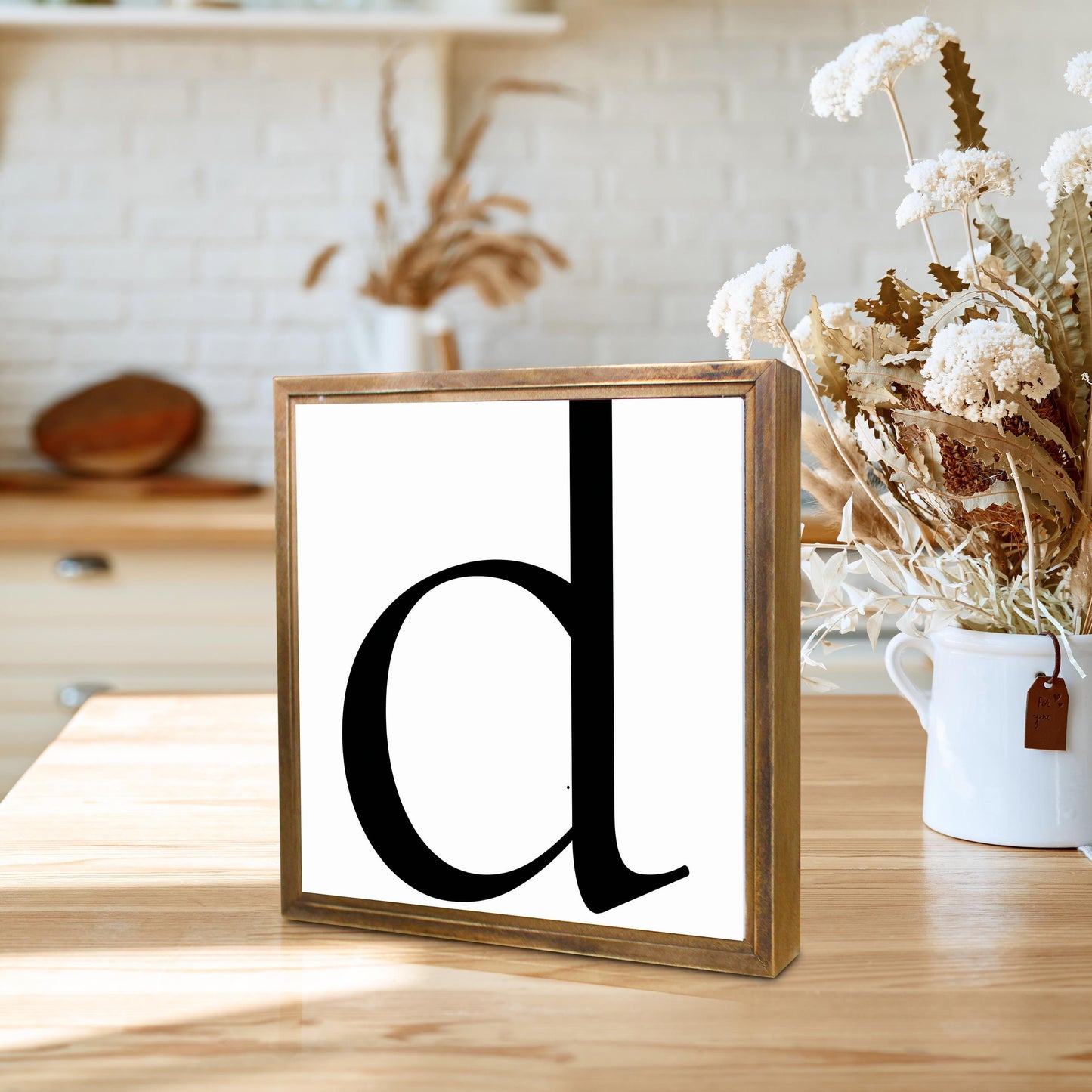 Minimalist Monogram D | Wood Sign | Eaches | Min 1