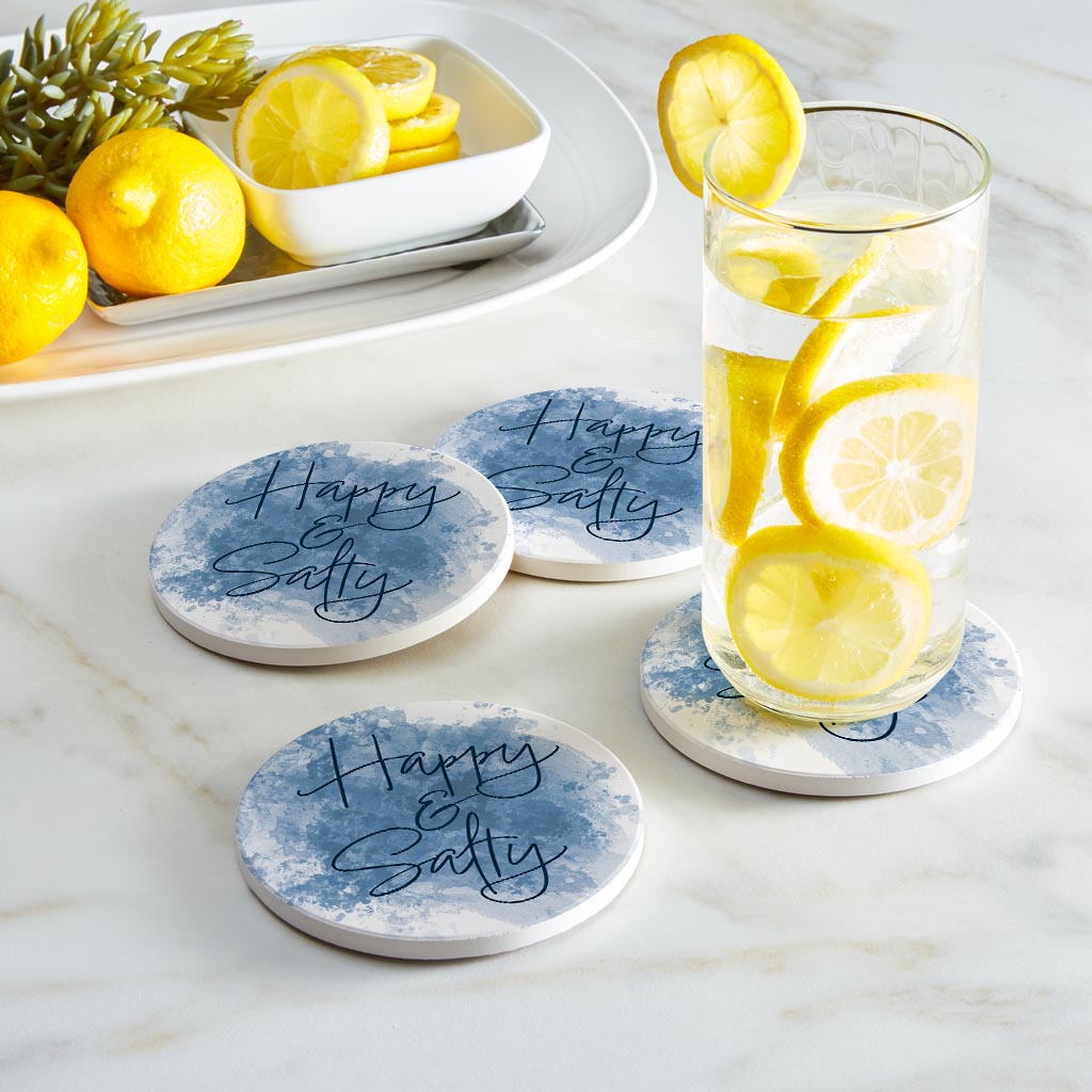 Happy Salty Water Color| Absorbent Coasters | Set of 4 | Min 2