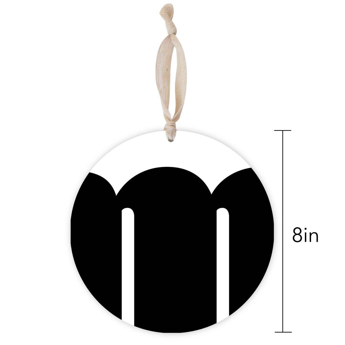 Fun Chunky Monogram M | Wood Ornament | Eaches | Min 1