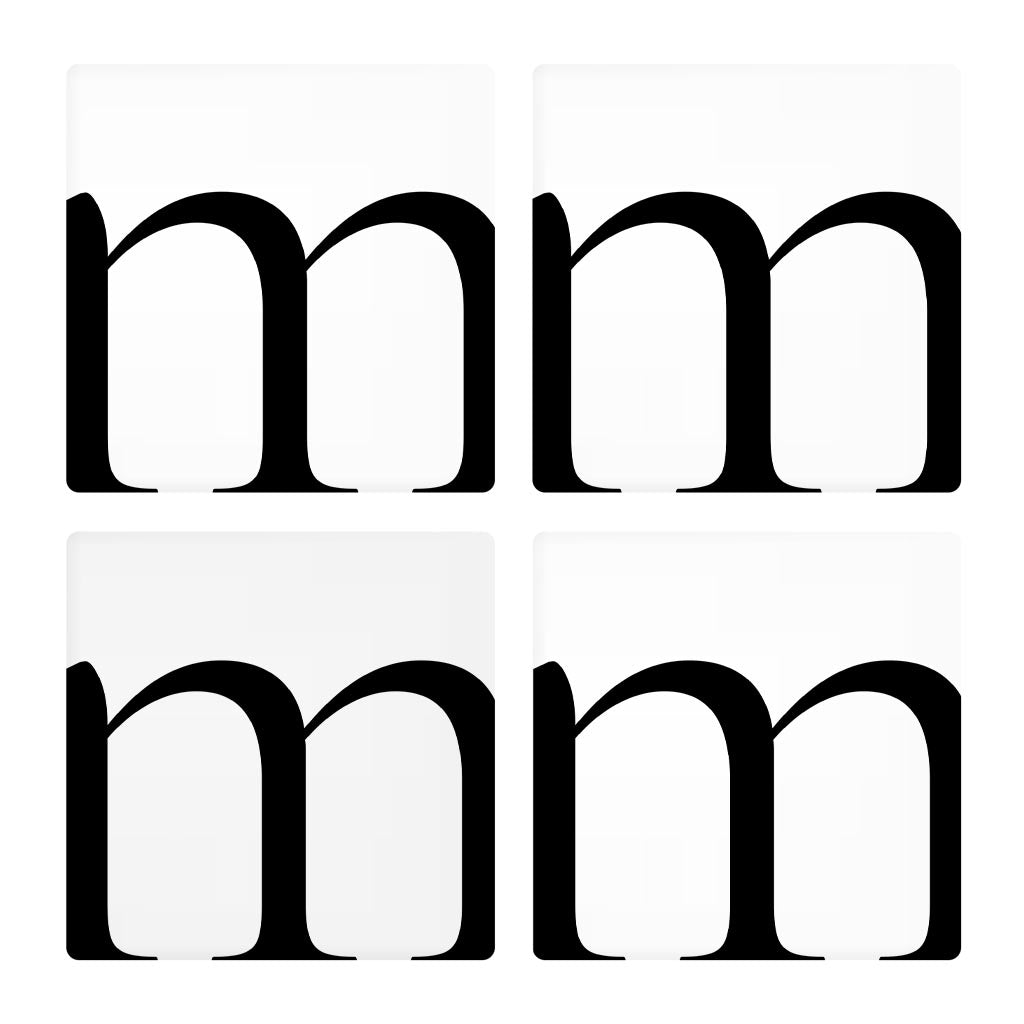 Minimal Monogram M | Absorbent Coasters | Set of 4 | Min 2