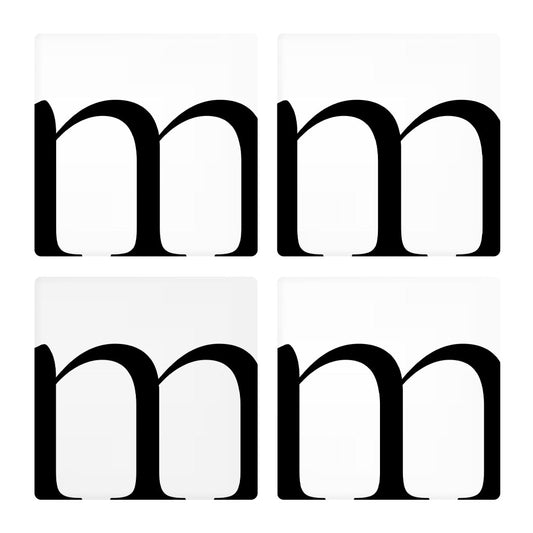 Minimal Monogram M | Absorbent Coasters | Set of 4 | Min 2