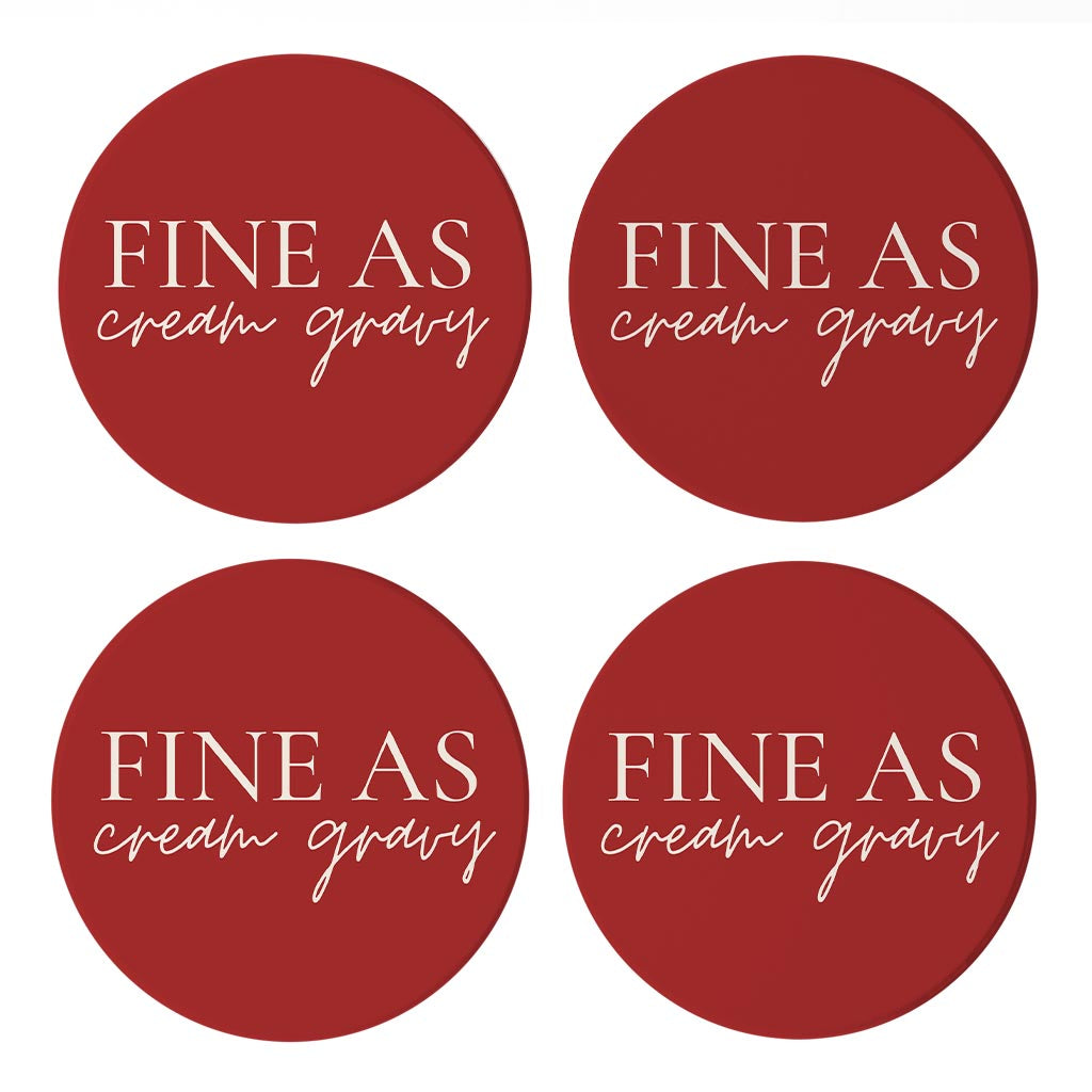 Modern Minimalist Texas Fine As Gravy| Absorbent Coasters | Set of 4 | Min 2