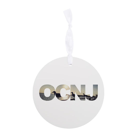 OCNJ Photo With Text | Wood Ornament | Eaches | Min 6