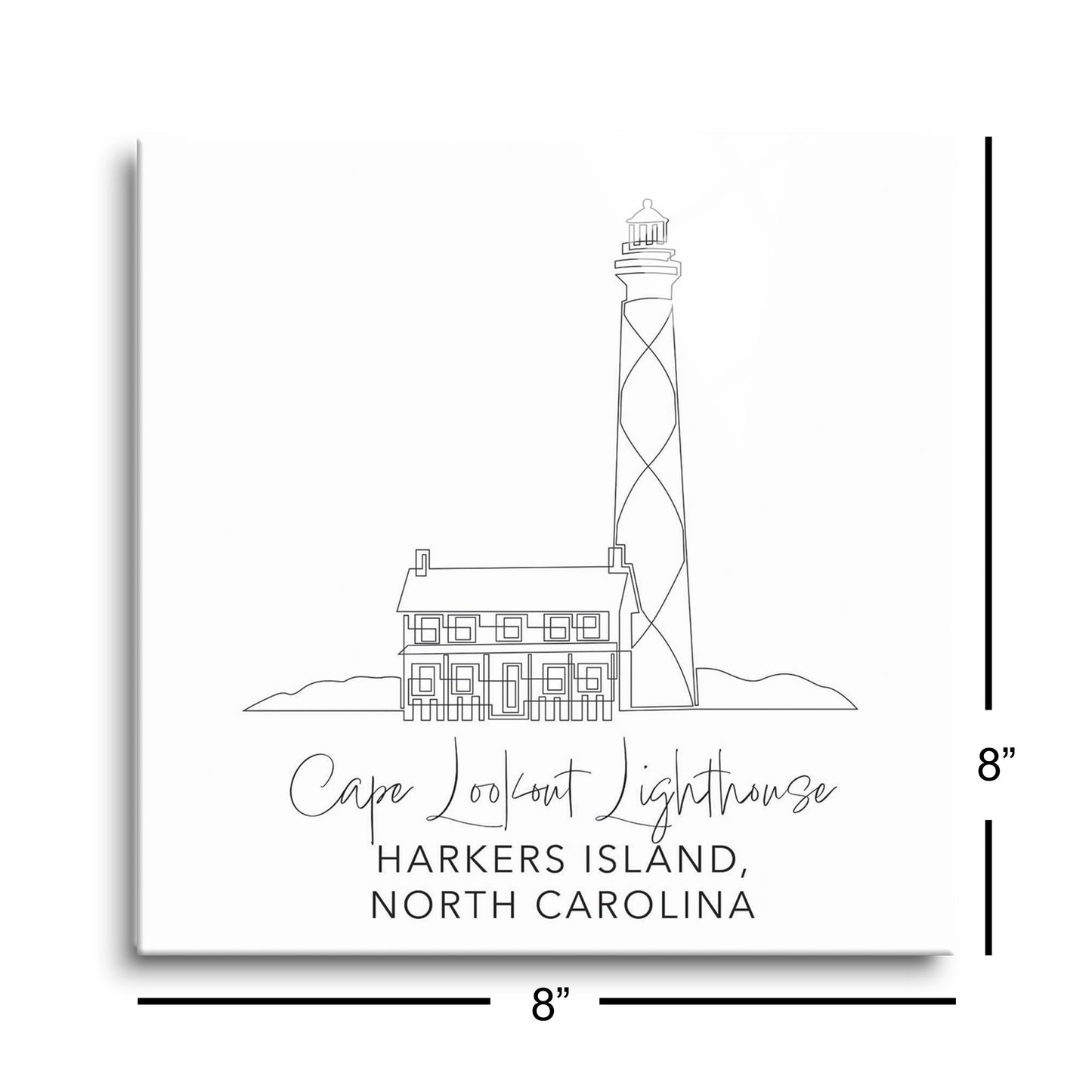 Cape Lookout Lighthouse | Hi-Def Glass Art | Eaches | Min 2