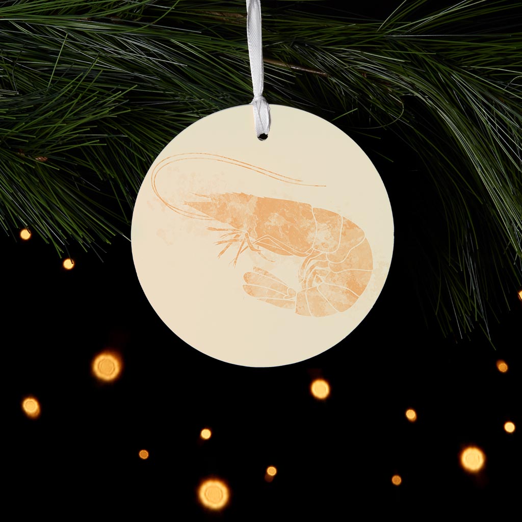 Louisiana Colorful Water Color Shrimp | Wood Ornament | Eaches | Min 6