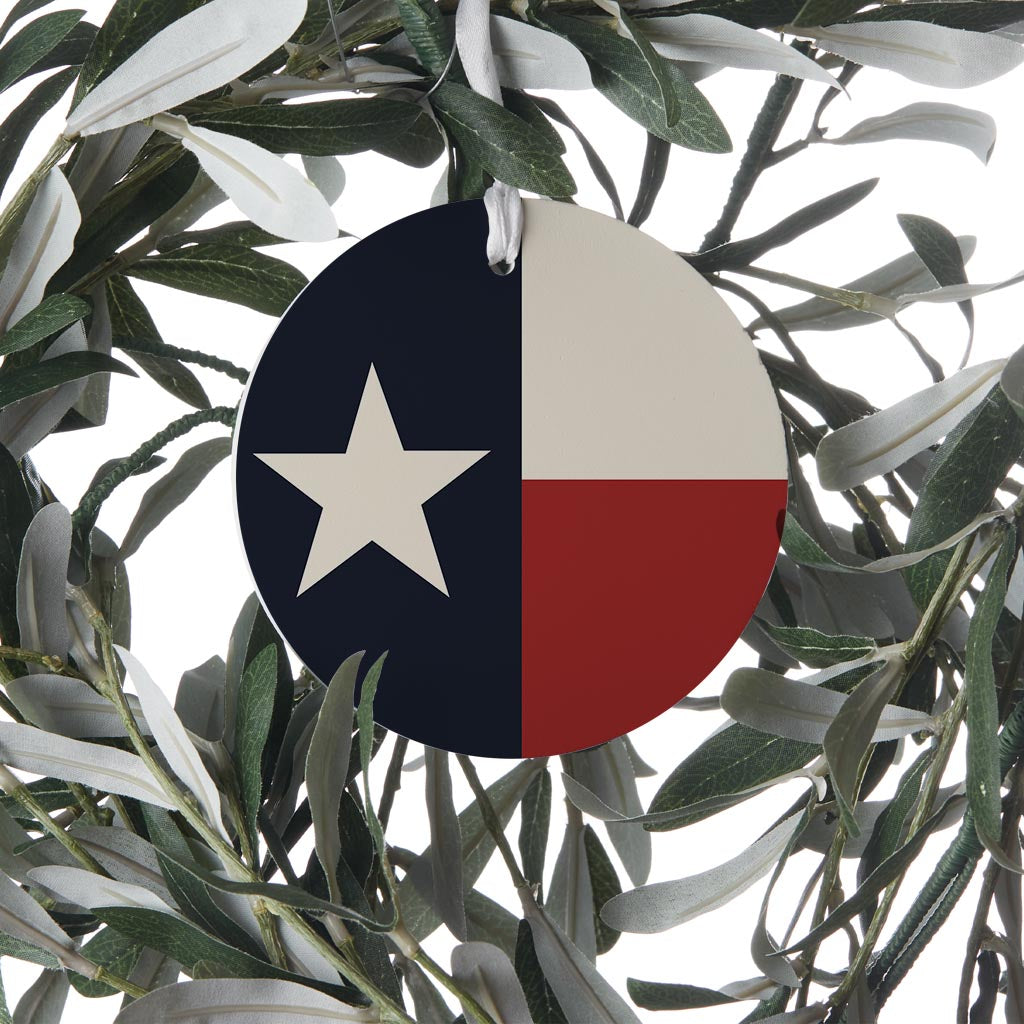 Modern Minimalist Texas Colors Flag | Wood Ornament | Eaches | Min 6