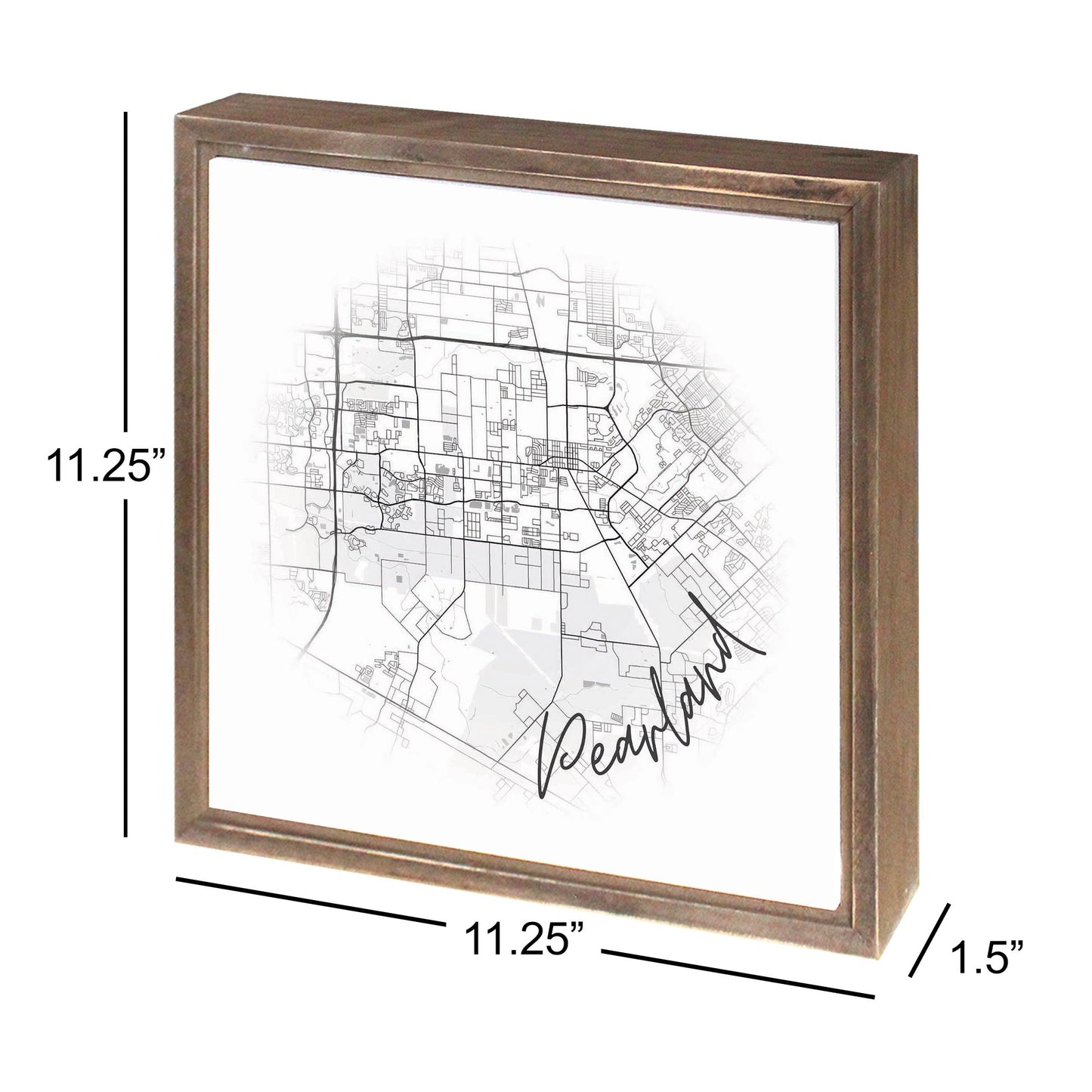 Minimalistic B&W Texas Pearland City Circle Map | Wood Sign | Eaches | Min 1