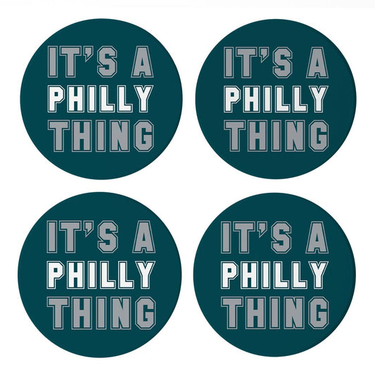 Modern Minimalist Pennsylvania Philly Thing | Absorbent Coasters | Set of 4 | Min 2