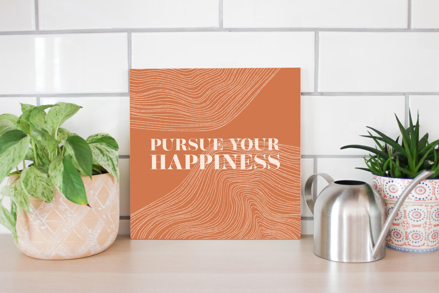 Modern Minimalist Pennsylvania Happiness Quip | Wood Sign | Eaches | Min 2