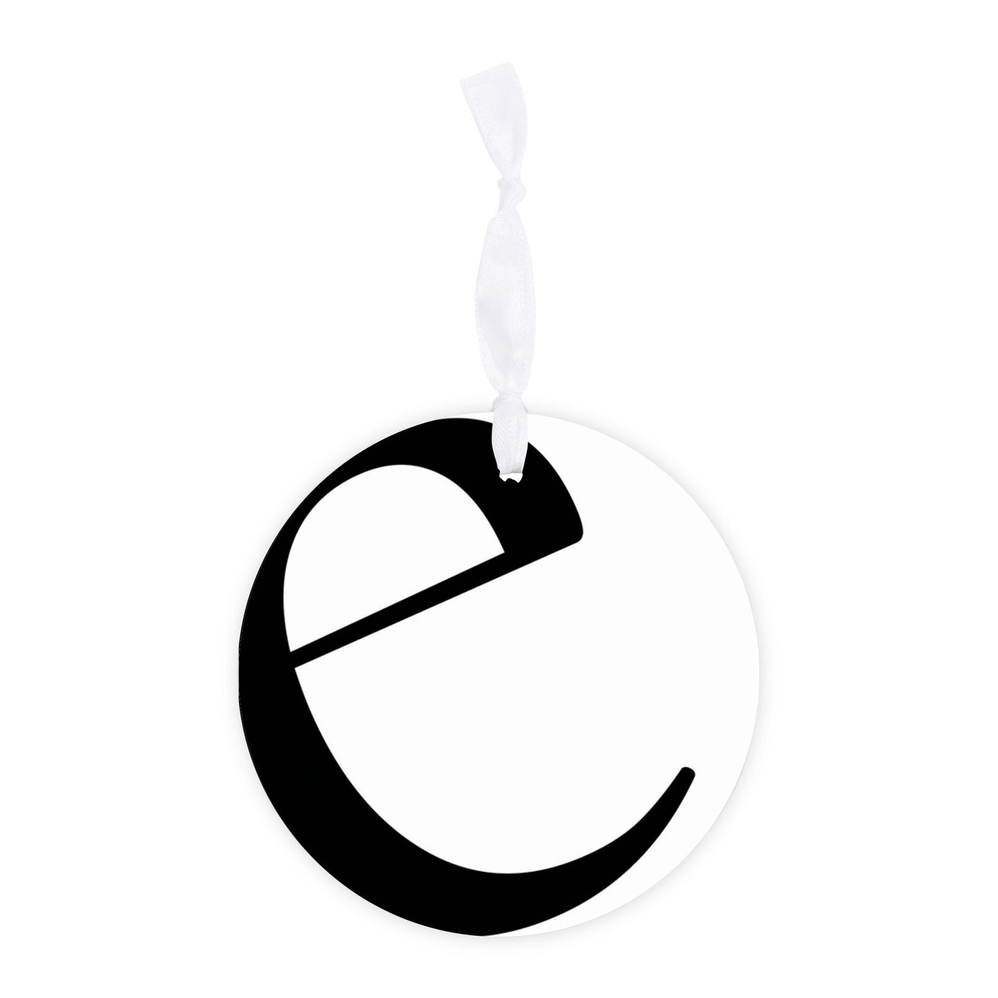 Minimalist Monogram E Circle| Wood Ornament | Eaches | Min 6