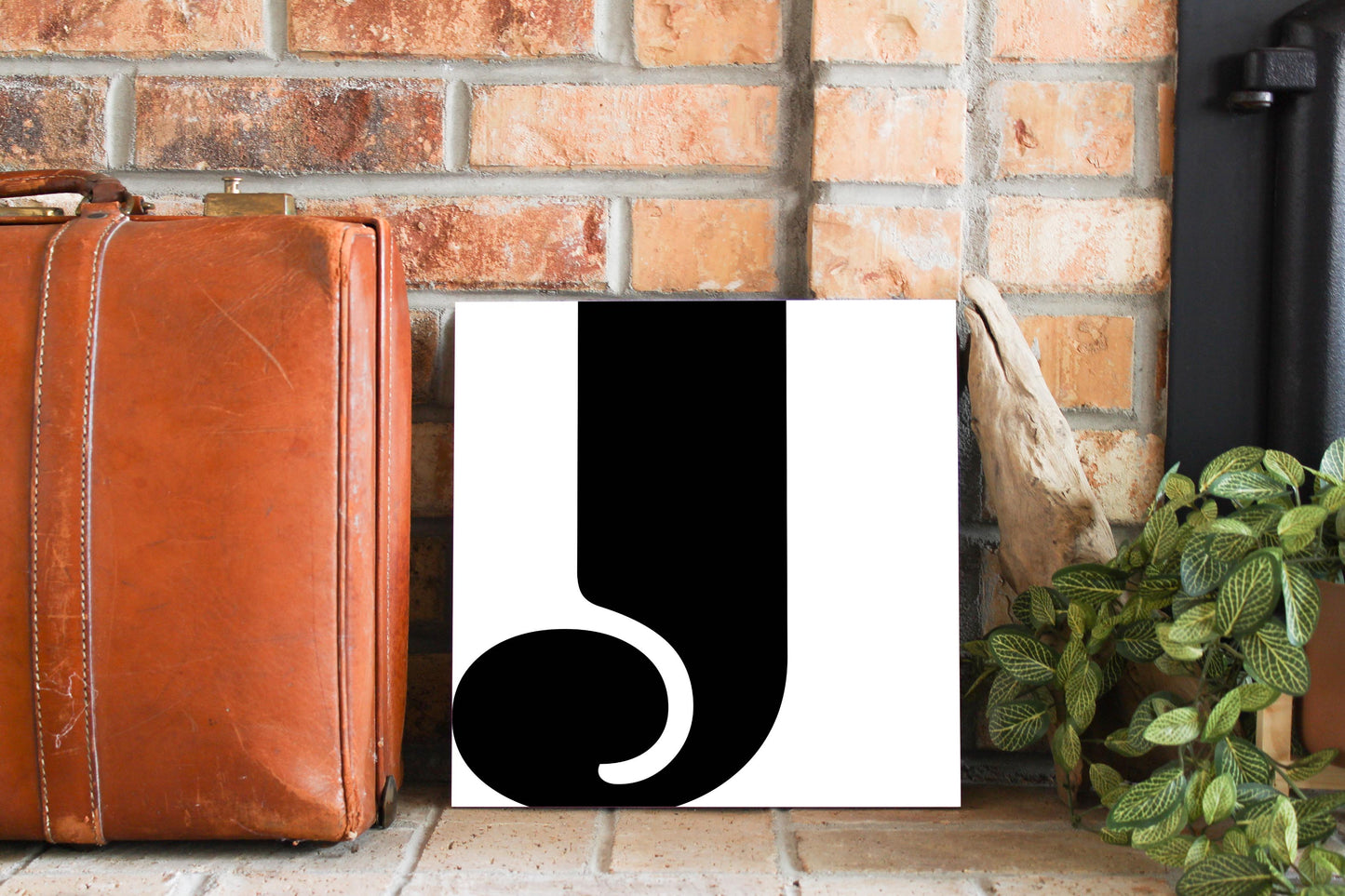 Fun Chunky Monogram J | Wood Sign | Eaches | Min 2