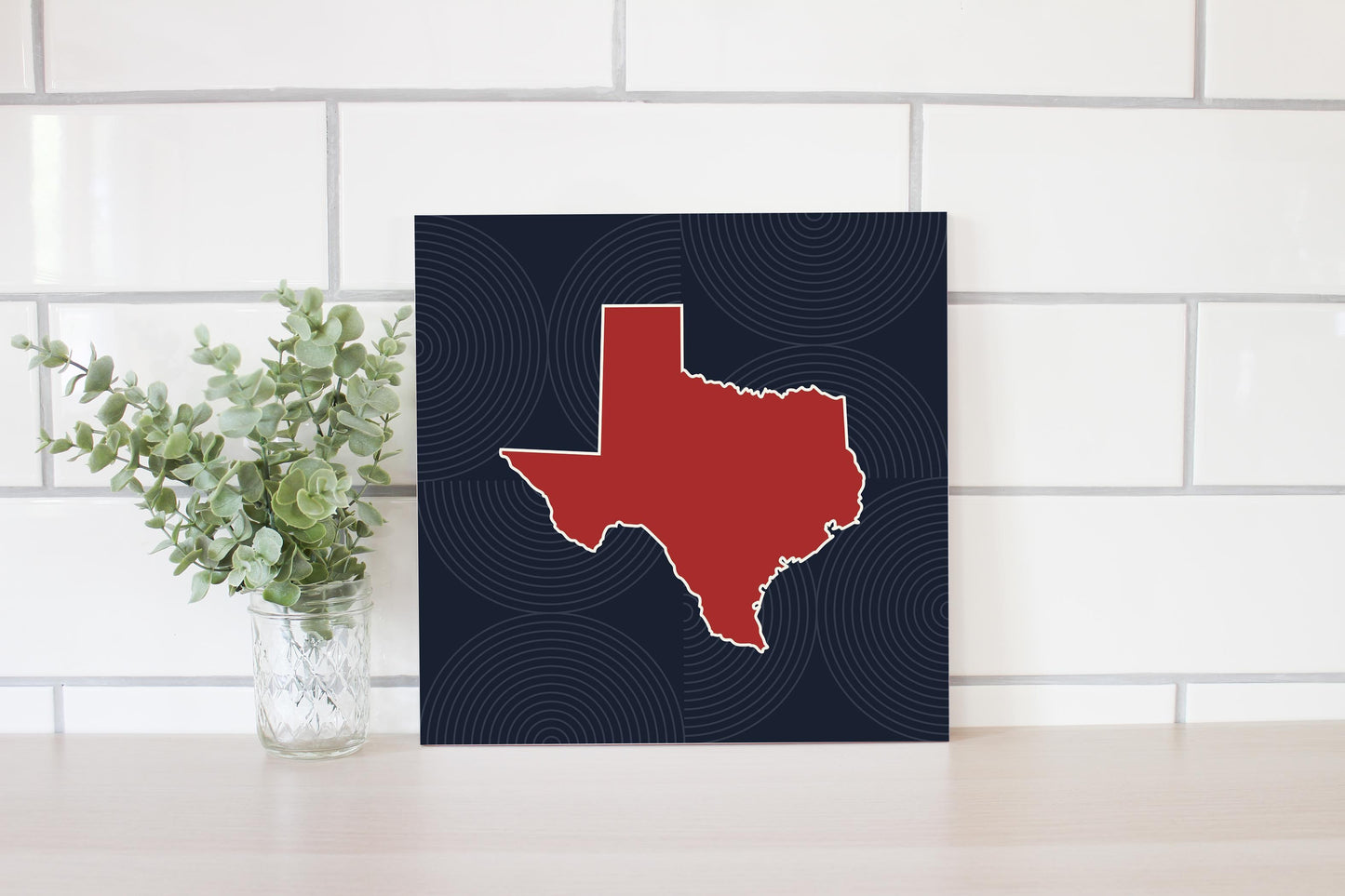 Modern Minimalist Texas Colors Shape | Wood Sign | Eaches | Min 2