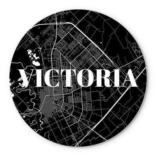 Minimalistic B&W Texas Victoria Map | Wood Sign | Eaches | Min 1