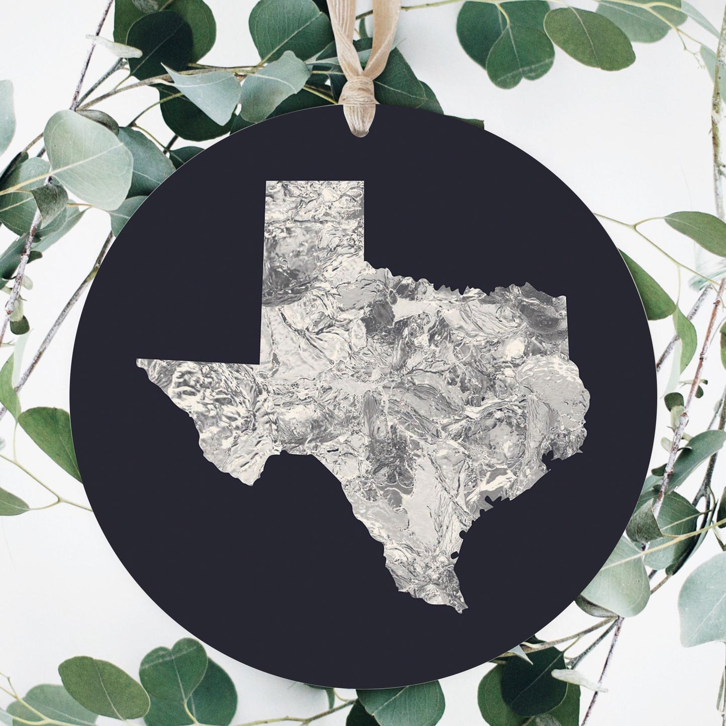 Modern Minimalist Texas Metal State Shape | Wood Ornament | Eaches | Min 1