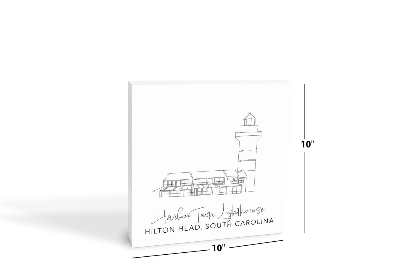 Harbour Town Lighthouse | Wood Block | Eaches | Min 2