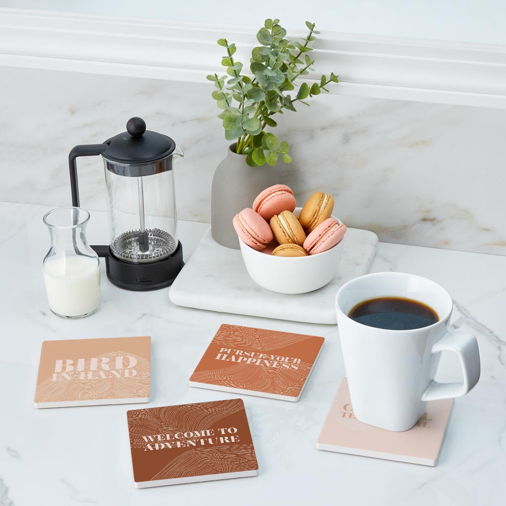 Modern Minimalist Pennsylvania Quips | Absorbent Coasters | Set of 4 | Min 2