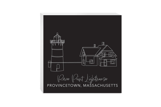 Black Race Point Lighthouse | Wood Block | Eaches | Min 2