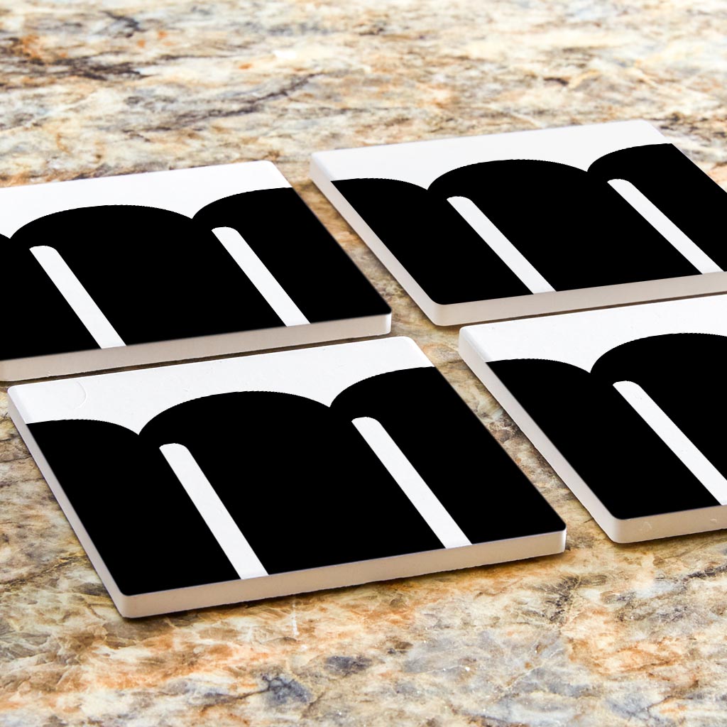 Fun Chunky Monogram M | Absorbent Coasters | Set of 4 | Min 2