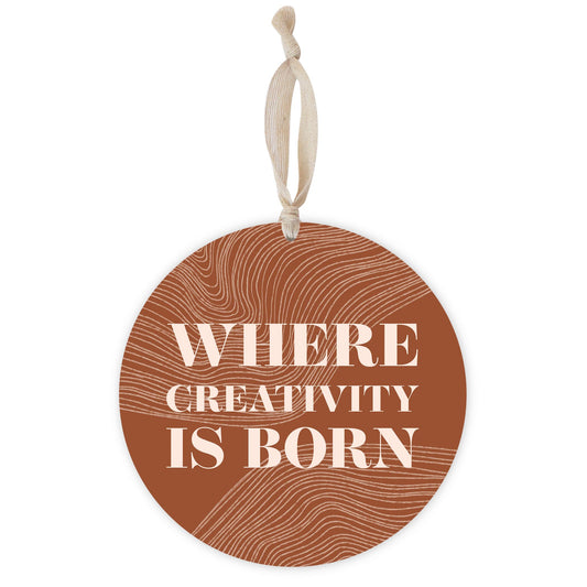 Modern Minimalist New York Creativity Is Born | Wood Ornament | Eaches | Min 1