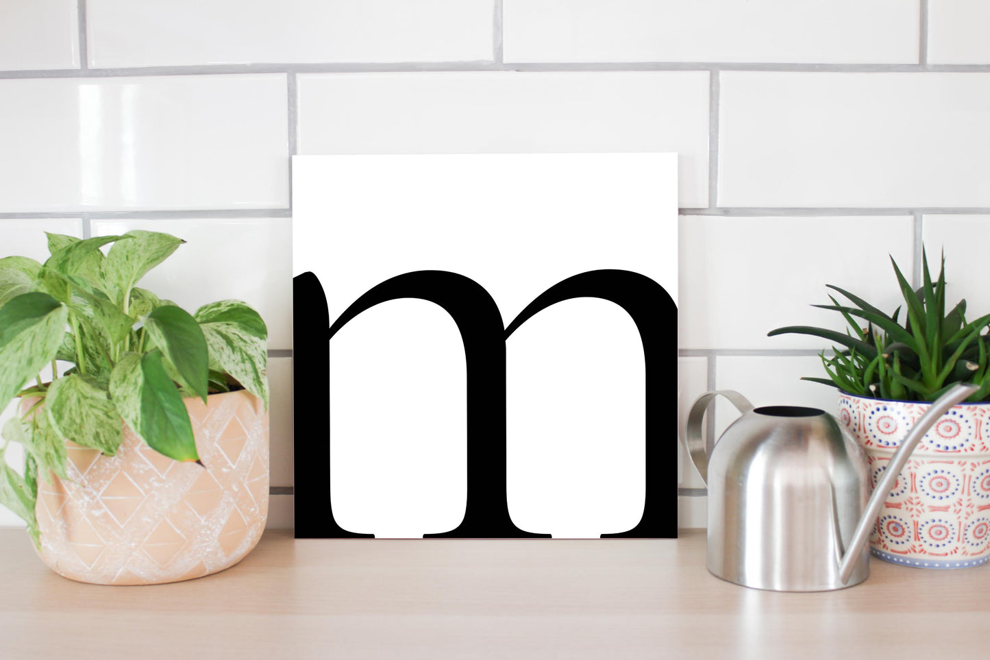 Minimal Monogram M | Wood Sign | Eaches | Min 2