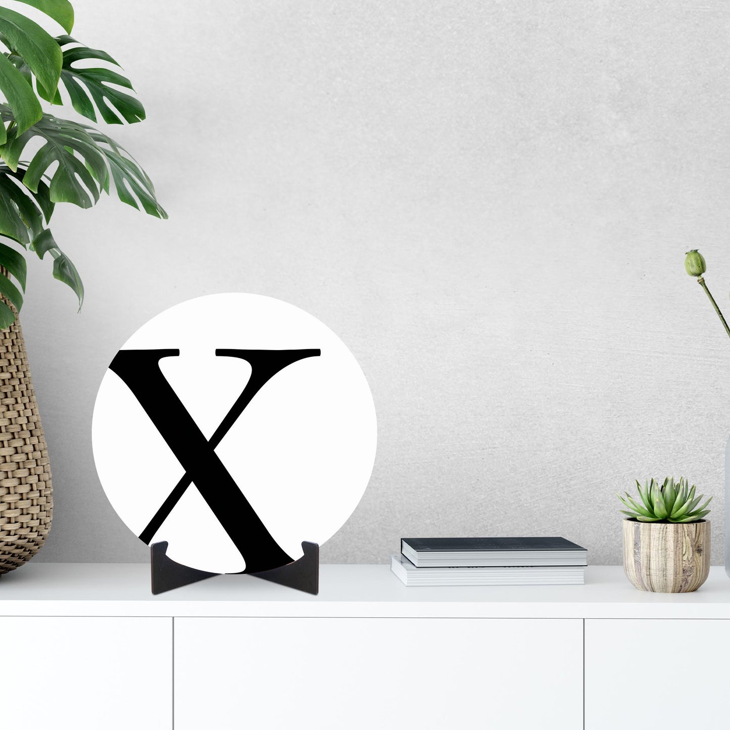 Minimalist Monogram X | Wood Sign | Eaches | Min 1