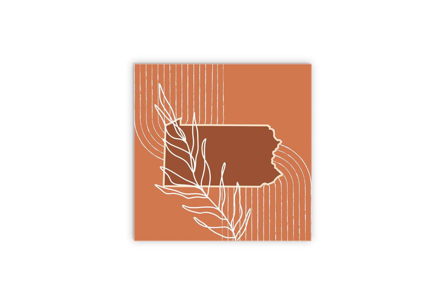 Modern Minimalist Pennsylvania State Leaf | Wood Sign | Eaches | Min 2