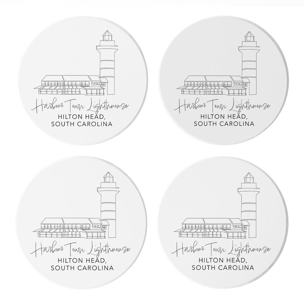 Harbour Town Lighthouse | Absorbent Coasters | Set of 4 | Min 2