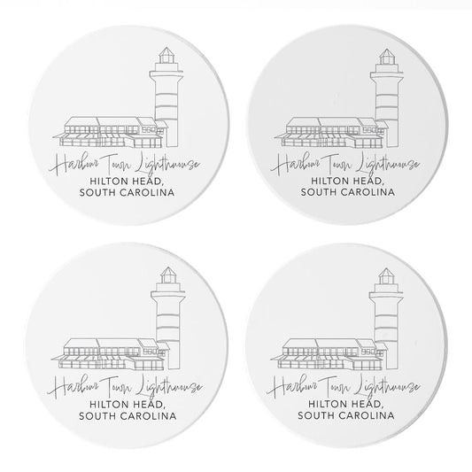 Harbour Town Lighthouse | Absorbent Coasters | Set of 4 | Min 2