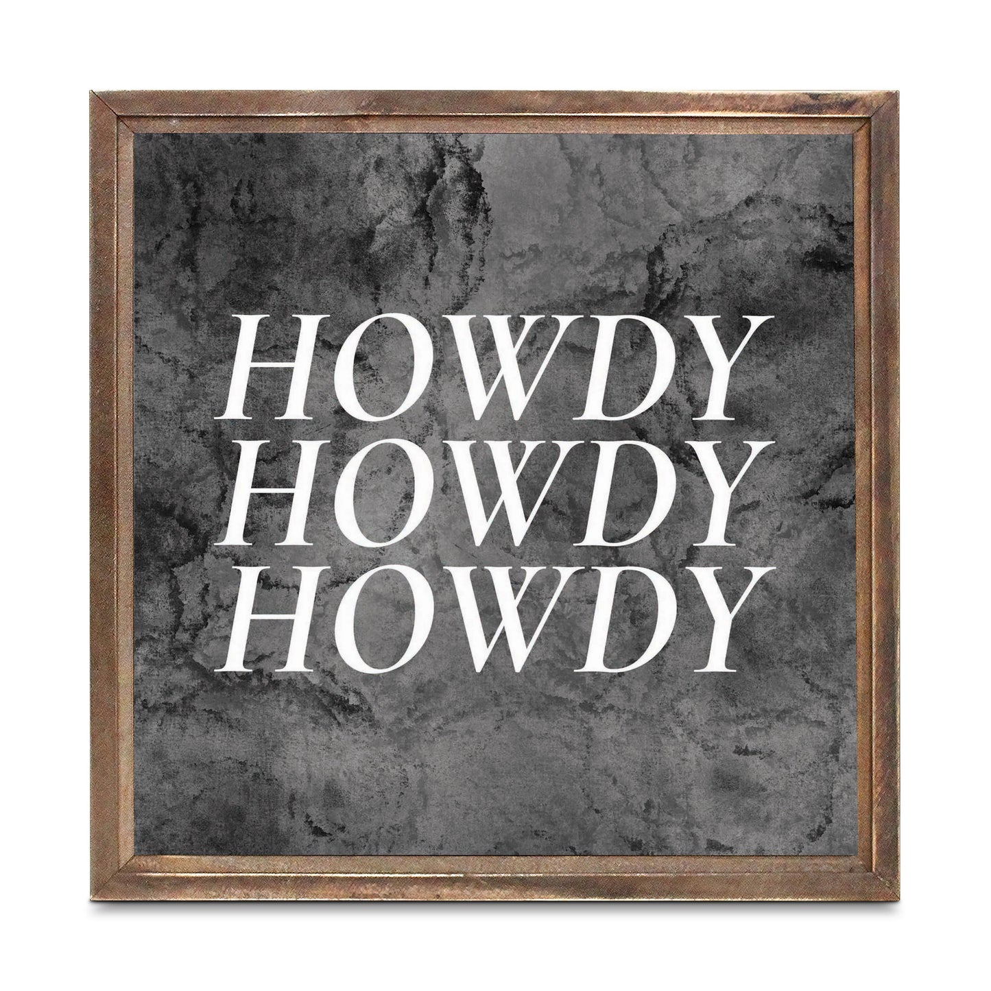 Minimalistic B&W Texas Textured Howdy | Wood Sign | Eaches | Min 1