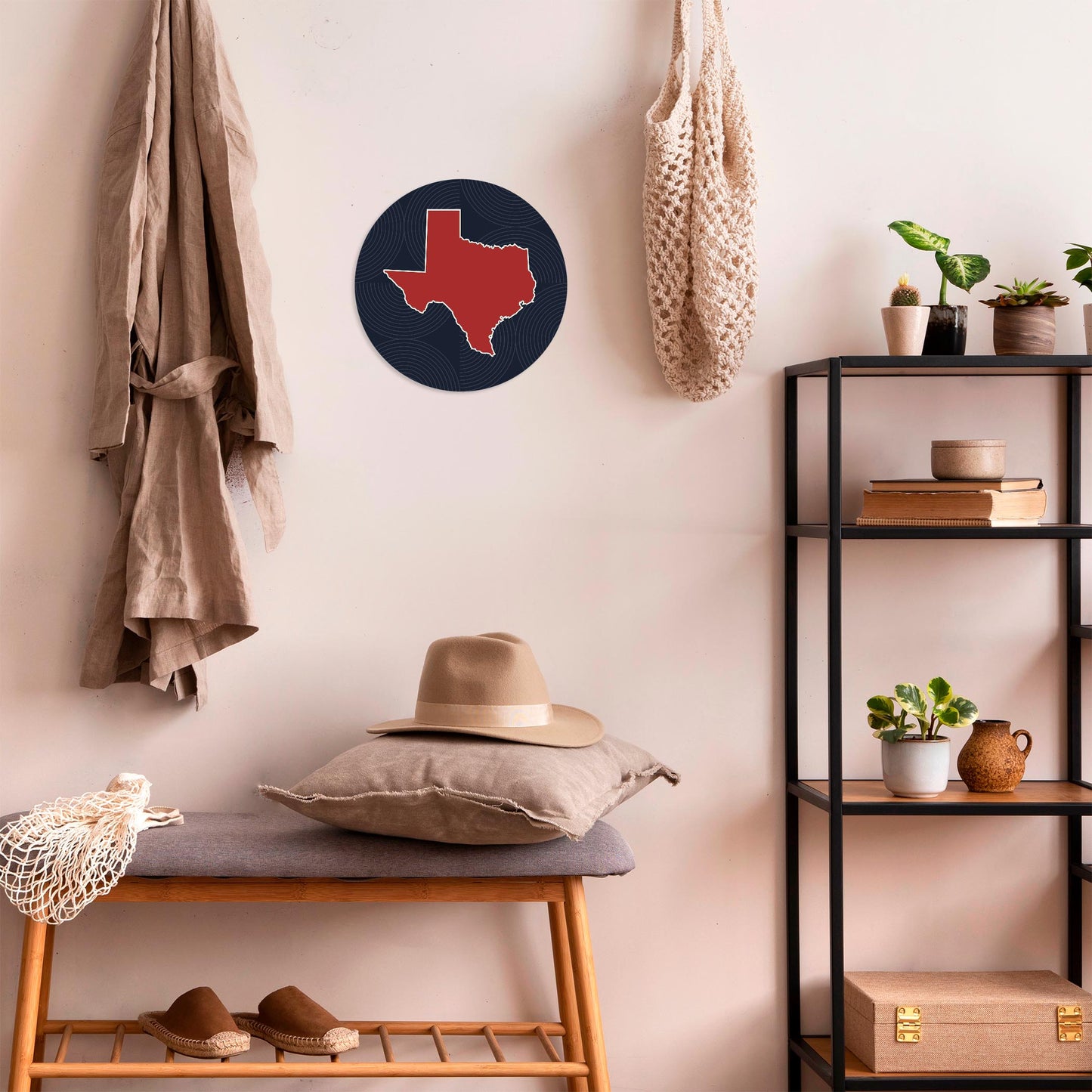 Modern Minimalist Texas Colors Shape | Wood Sign | Eaches | Min 1