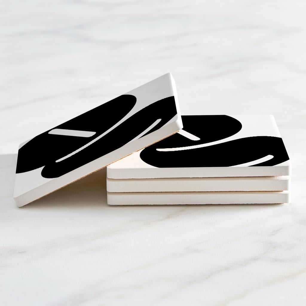 Fun Chunky Monogram G | Absorbent Coasters | Set of 4 | Min 2