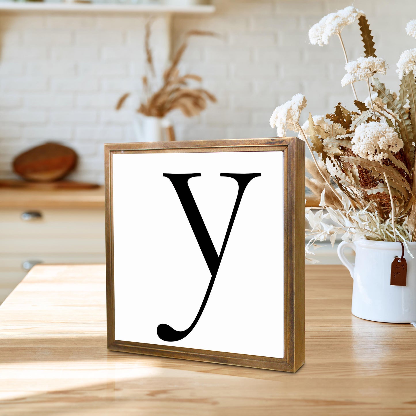 Minimalist Monogram Y | Wood Sign | Eaches | Min 1