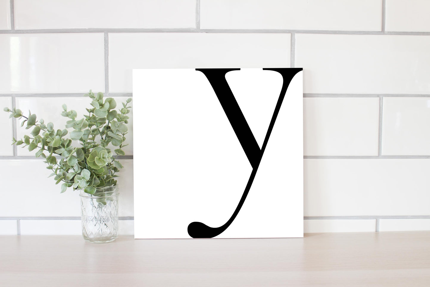 Minimal Monogram Y | Wood Sign | Eaches | Min 2