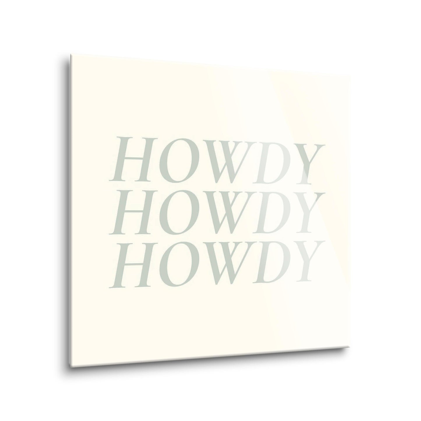 Modern Minimalist Oklahoma Howdy | Hi-Def Glass Art | Eaches | Min 2