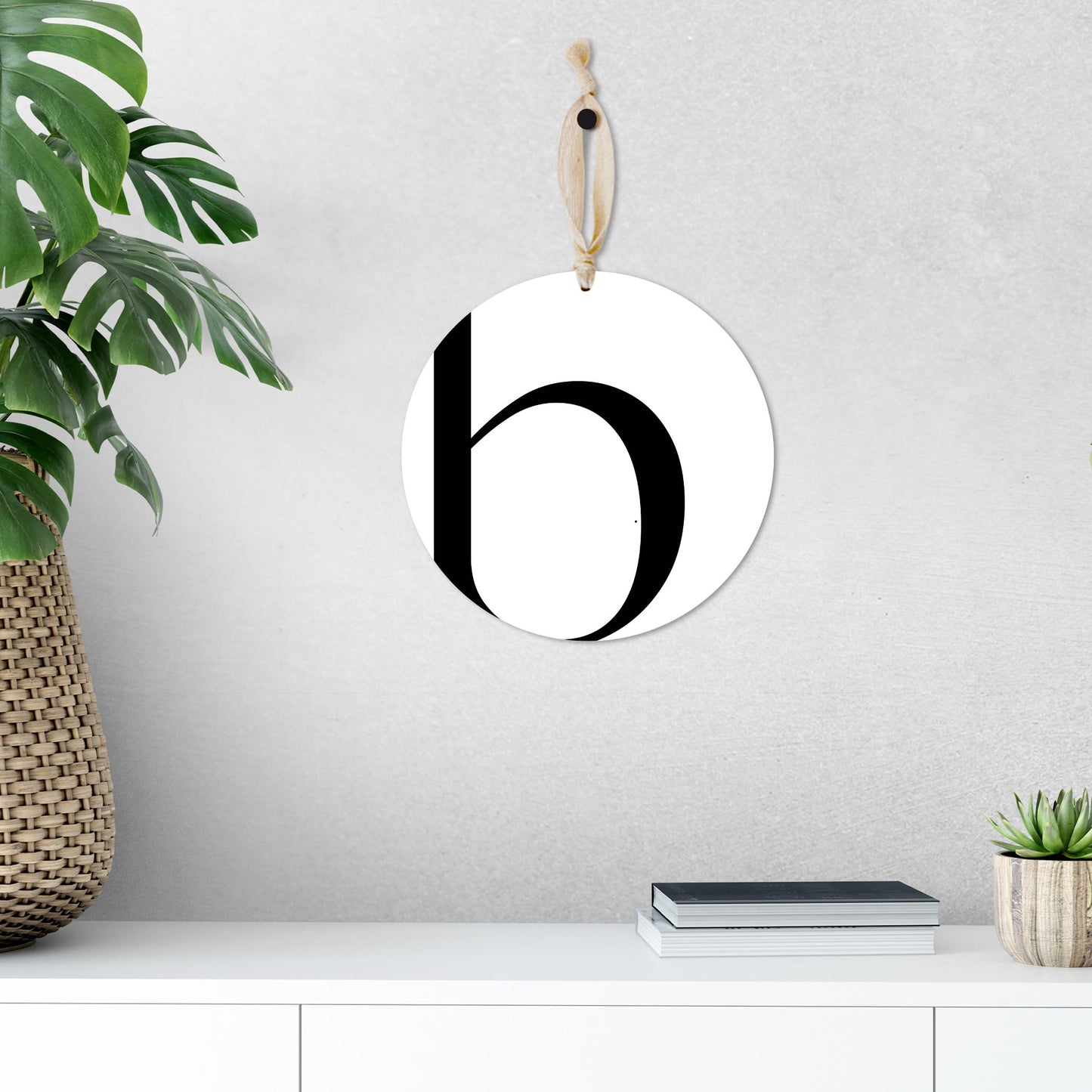 Minimal Monogram B | Wood Ornament | Eaches | Min 1