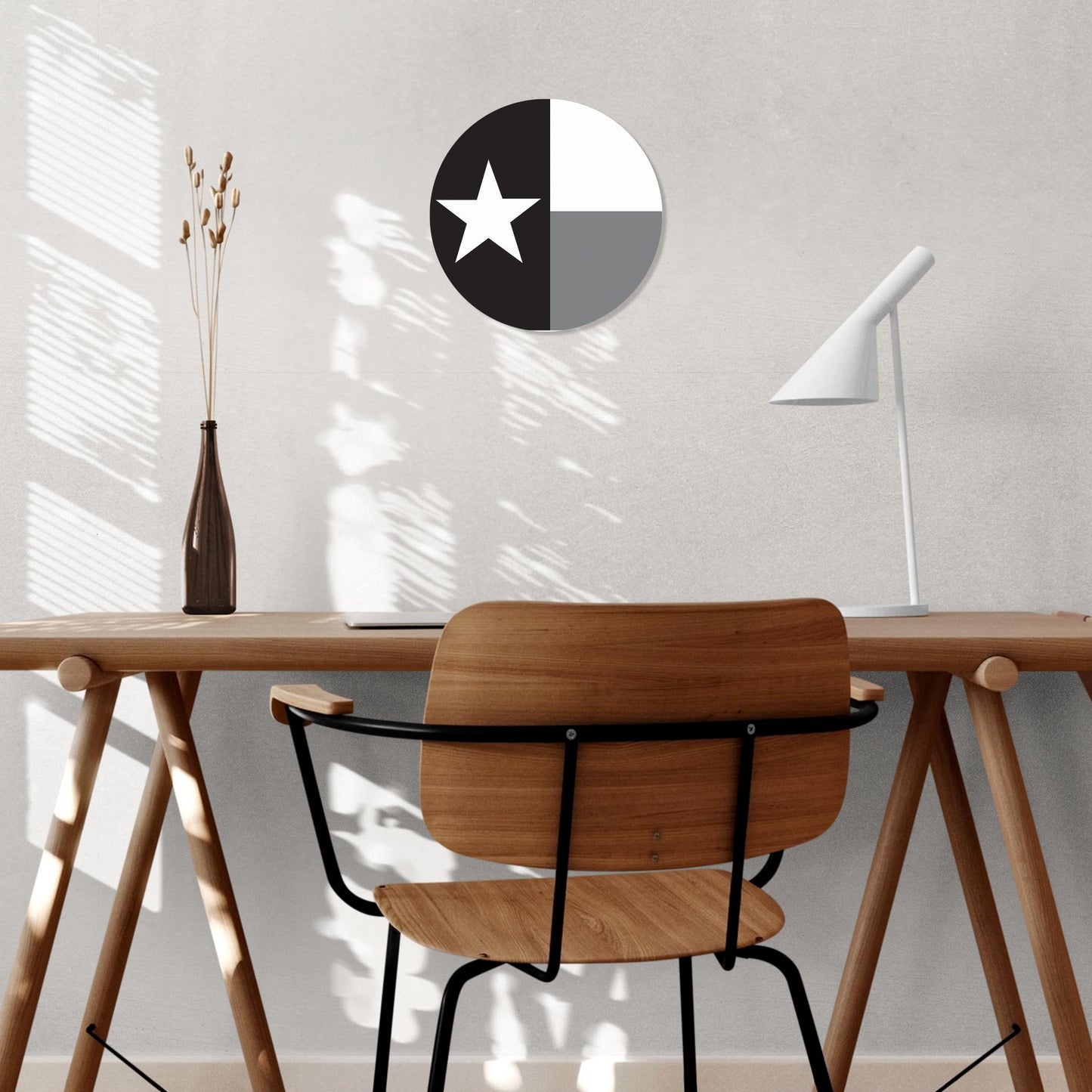 Minimalistic B&W Texas State Flag | Wood Sign | Eaches | Min 1