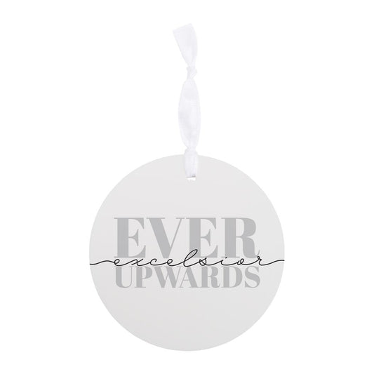 Minimalistic B&W New York Quip Excelsior | Wood Ornament | Eaches | Min 6