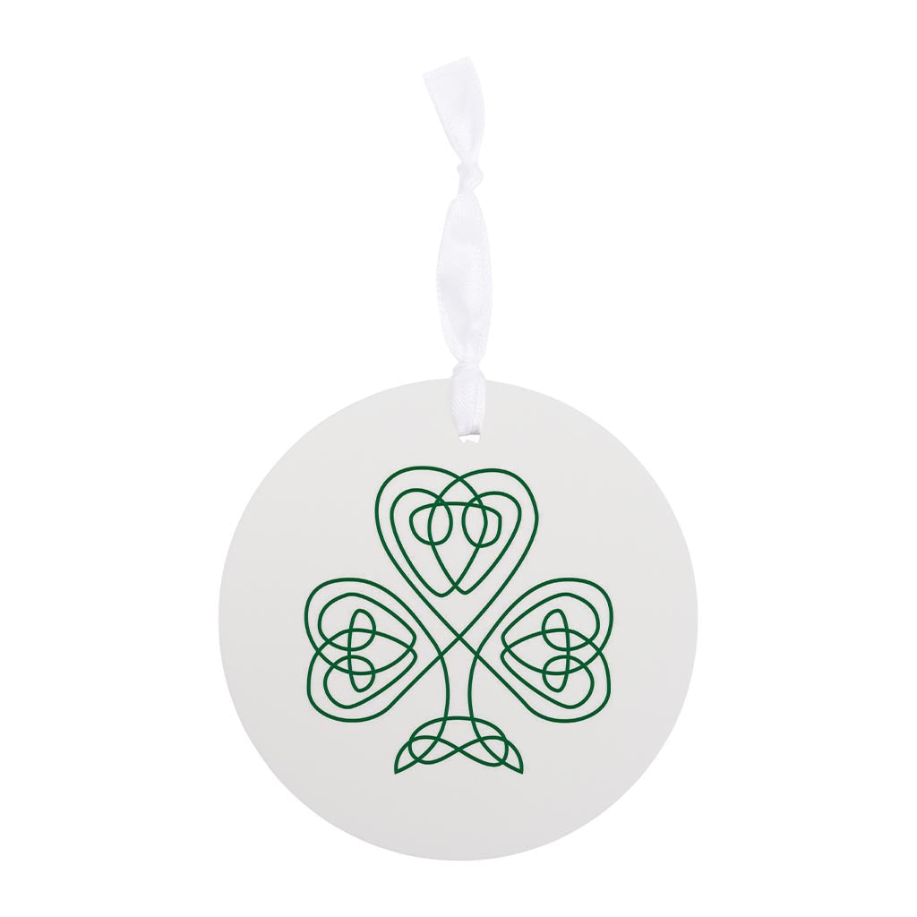 White Green Shamrock| Wood Ornament | Eaches | Min 6