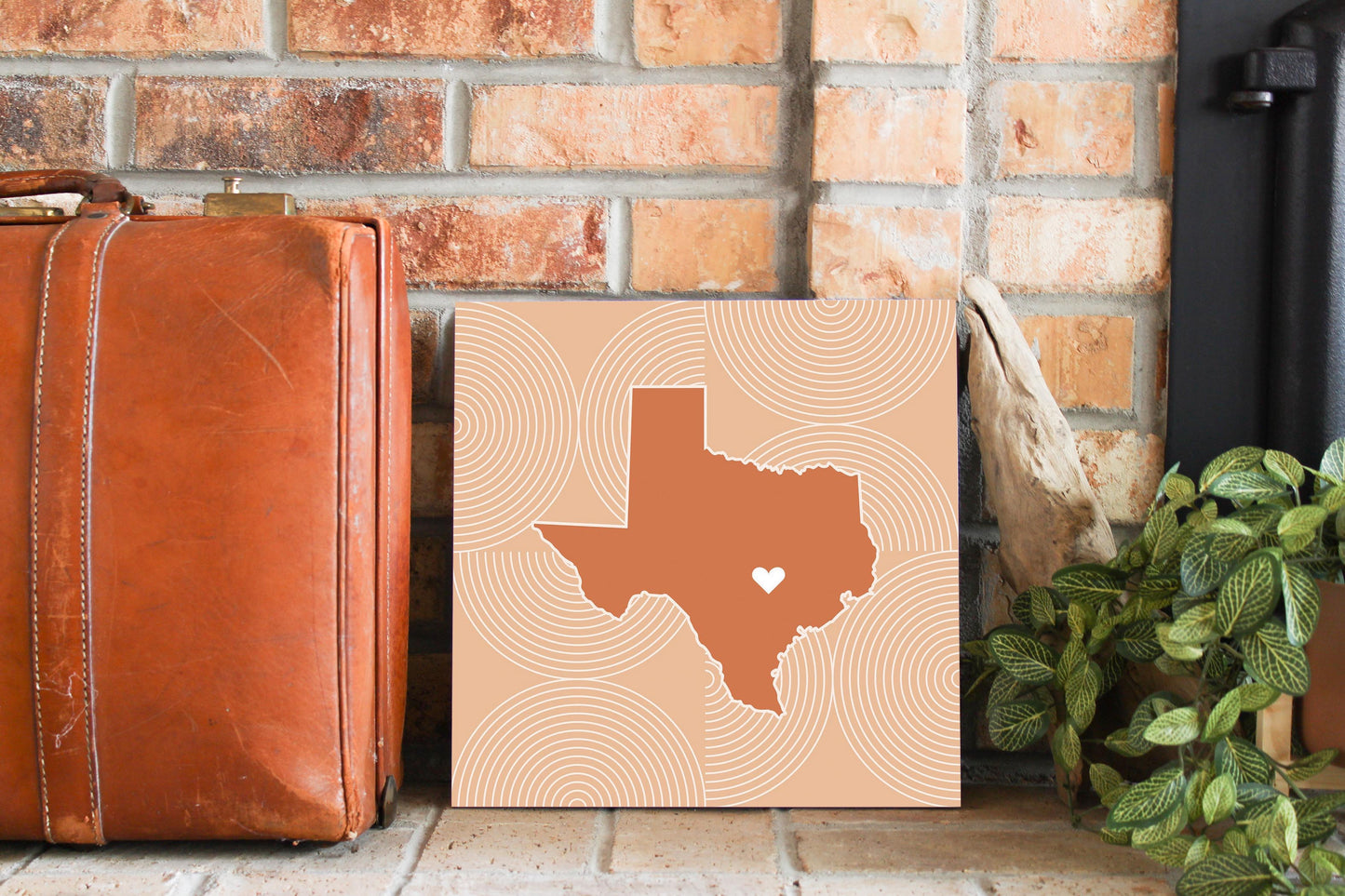 Modern Minimalist Texas Austin Heart | Wood Sign | Eaches | Min 2